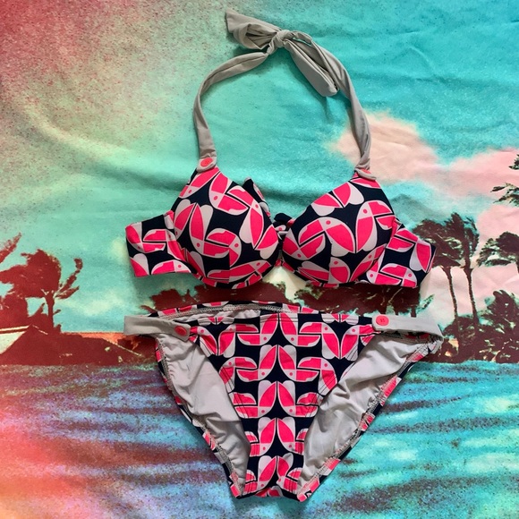 Marc by Marc Jacobs Swimwear red, black, and tan bikini, Sz Xs - Picture 1 of 11